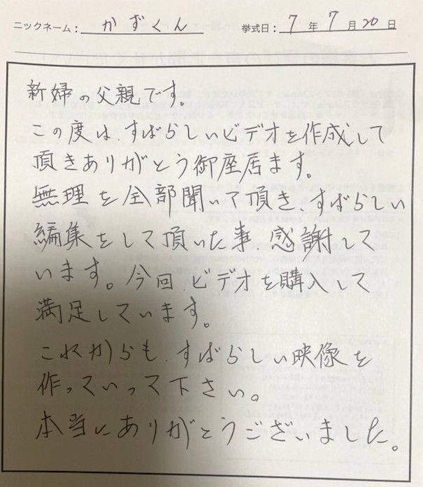 ビデオを購入して満足しています